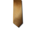 Solid Satin Antique Gold Skinny Tie